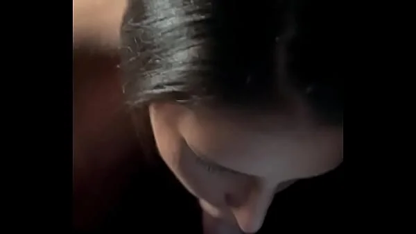 Wife gives blowjob in car