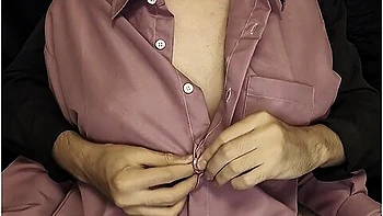 A Guy Crushes My Breasts And Nipples Through A Shirt // Tits Massage