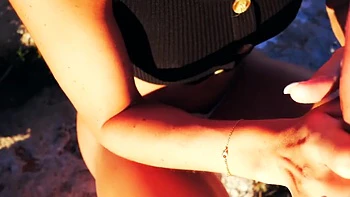 il me met un coup de queue pendant la randonnée