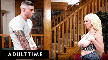 ADULT TIME - Naturally Stacked Blonde Babe Skylar Vox Touches Herself To Tease Horny Stepbrother