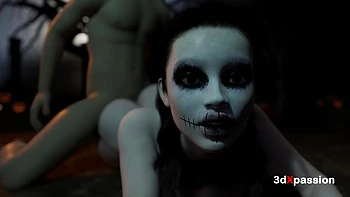 Halloween Orgy on the Bare Ground - Pumpkin Patch Pleasure: A Secret Orgy in the Graveyard