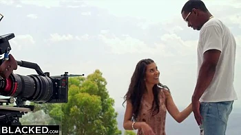 BLACKED Shy model Anya gets DPed by two huge BBCs