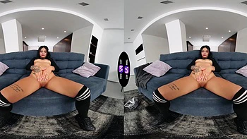 Hot solo masturbation with sneakers and socks, a steamy virtual reality scene featuring Breiny Zoe.