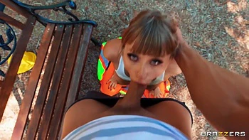 Xander Corvus And Angel Youngs In At Her Lunch Break Shows Xander Her Natural Huge Tits