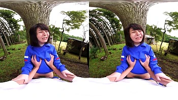 Outdoor Camp JAV VR: Blowjob, Doggy  Cowgirl Porn
