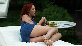 Lesbian Couple Cherry Candle And Leya DeSantis Slurping Their Feet