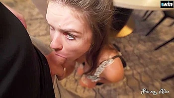 Rough doggystyle with money-shot - insane honey creampied in hotel room!