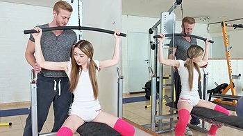 Skinny blonde Vlada in reverse cowgirl, showcasing her athletic and passionate side.