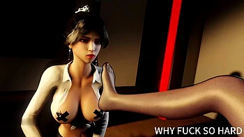 3D Big Boobs Lesbians Have BDSM Sex