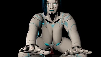 Thick Sex Doll Rides Dildo Anal