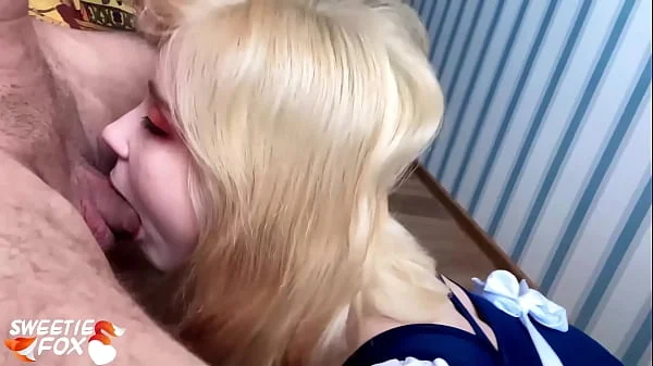 Horny Deepthroad and Cum in Mouth POV after