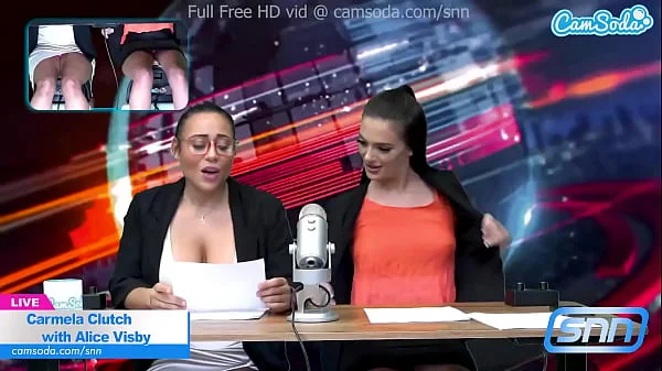 Hot body news anchors masturbate on air