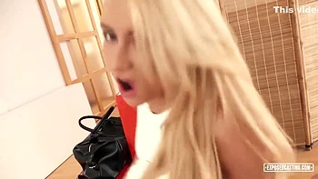 Blonde Gets Pounded On A Red Casting Couch