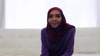 This Arab In A Hijab Olive Onxy Came To A Porn Casting To Get Fucked
