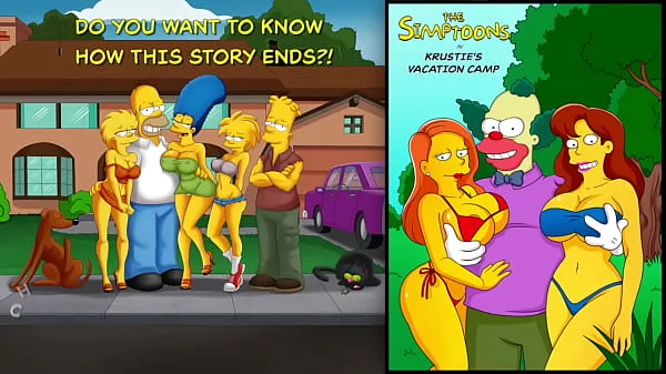 Krustie's Vacation Camp with hot chicks! - The Simptoons