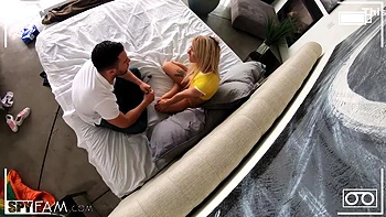 This Horny Blonde Masturbates With A Vibrator And Sucks Cock