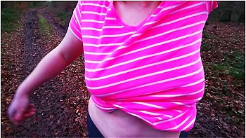 Titslapping In Open Place