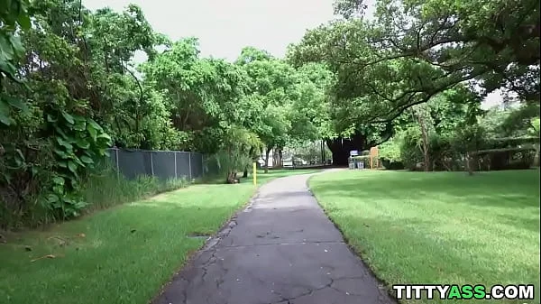 Busty latina Nina Lopez spinning on a dong