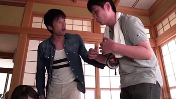 Cute JAV Babe Sucks Two Dicks: Blowjob, Xnxx  Cumshot Porn