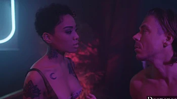 Mick Blue stuffed ebony hottie Honey Gold with cock