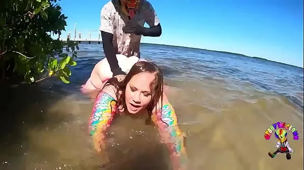 She got baptized by dick