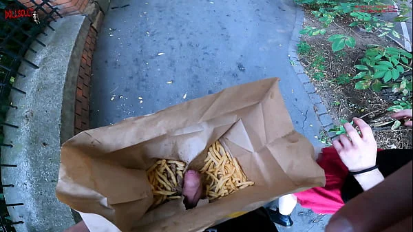 Public double handjob in the fries  b a g ...  I'm jerkin'it! A whole new way to love McDonald's!