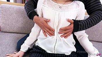 Japanese Teen tricked to First Blowjob after multiple Clit Orgasm in uncensored JAV Porn