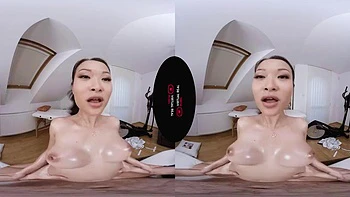 Asian anal massage: Doggy, Cowgirl  Pov VR Porn