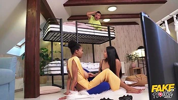 Mai Thai Shares Rock Hard Cock With Her Black Friend