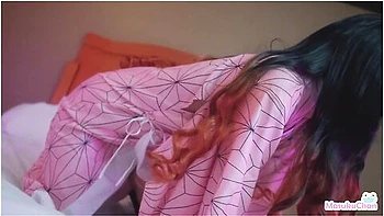 Demon Slayer Nezuko Cosplay, Hot Cum Desire More Than Ever!