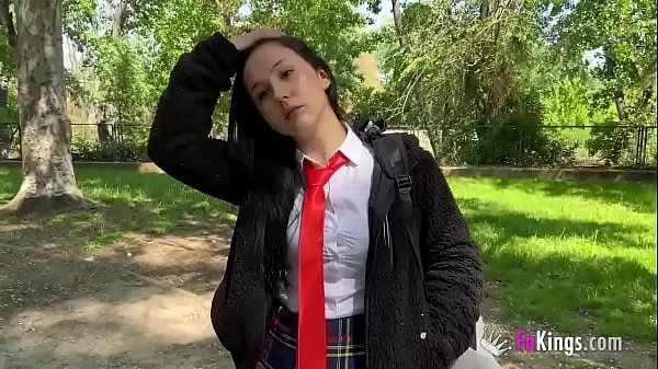 Young babe makes her porn debut with a big cock after leaving her BF