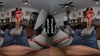 Maya Farrell shares her big tits with a lucky guy