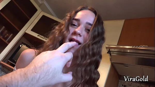 Fingering pussy to my step daughter and touching her big and beautiful tits. Vira Gold with Kecy Hill