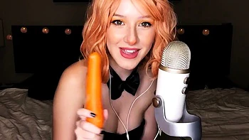Diddly Easter Bunny Eats a Carrot Lewd ASMR Video