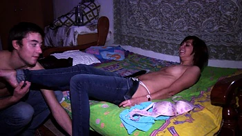 Pretty girl analyzed in the dorm