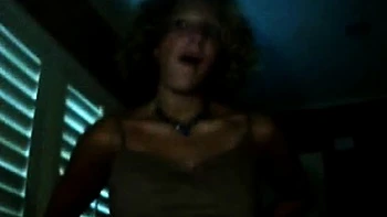 Blonde Amateur Strips on Webcam Wearing a Blue Necklace