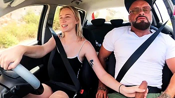 German blonde 18 yo teen fuck in public