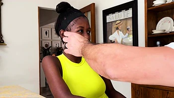 Natural Tits Black MILF Stretched Deep