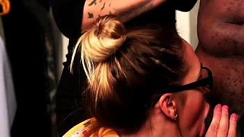 Beauty CFNM babes cocksucking BBC dude