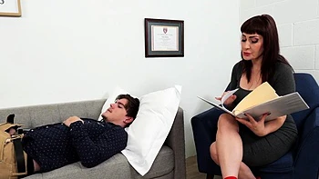 Big curved redhead milf readily takes firm pecker