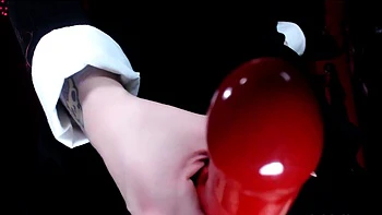 Wet tattooed raven babe Sahron with big boobs masturbates