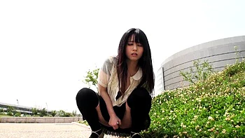 Cute asian teen solo