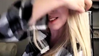 Blonde 18-Year-Old Amateur With Big Natural Tits on Webcam