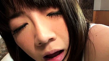 Close up POV of teen sucking cock