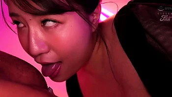 Big Tits Japanese MILF Sucks BBC Cum