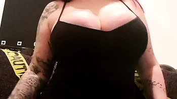 Busty redheaded milf fucking in black lingerie