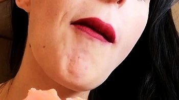 Amateur striptease and Solo masturbation