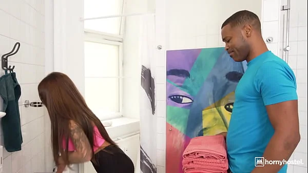 HORNYHOSTEL - (Kim Kalash, Darrell Deeps) - Big Tits German Teen Maid Gets A Big Black Cock Surprise At Work - Quick Preview