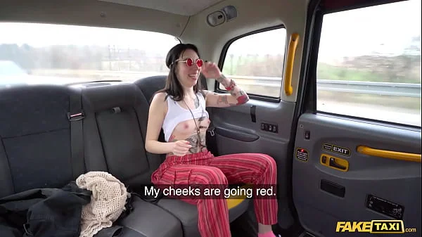 Fake Taxi Hippy chick gets a big dick deep inside her pussy
