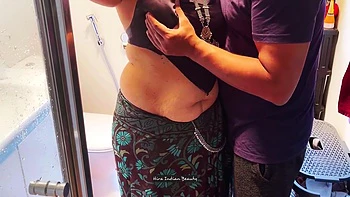 Beautiful Indian Wife In Saree Enjoys Cosplay Love Making, Lips To Lips Kissing, Big Boobs Play And Moaning